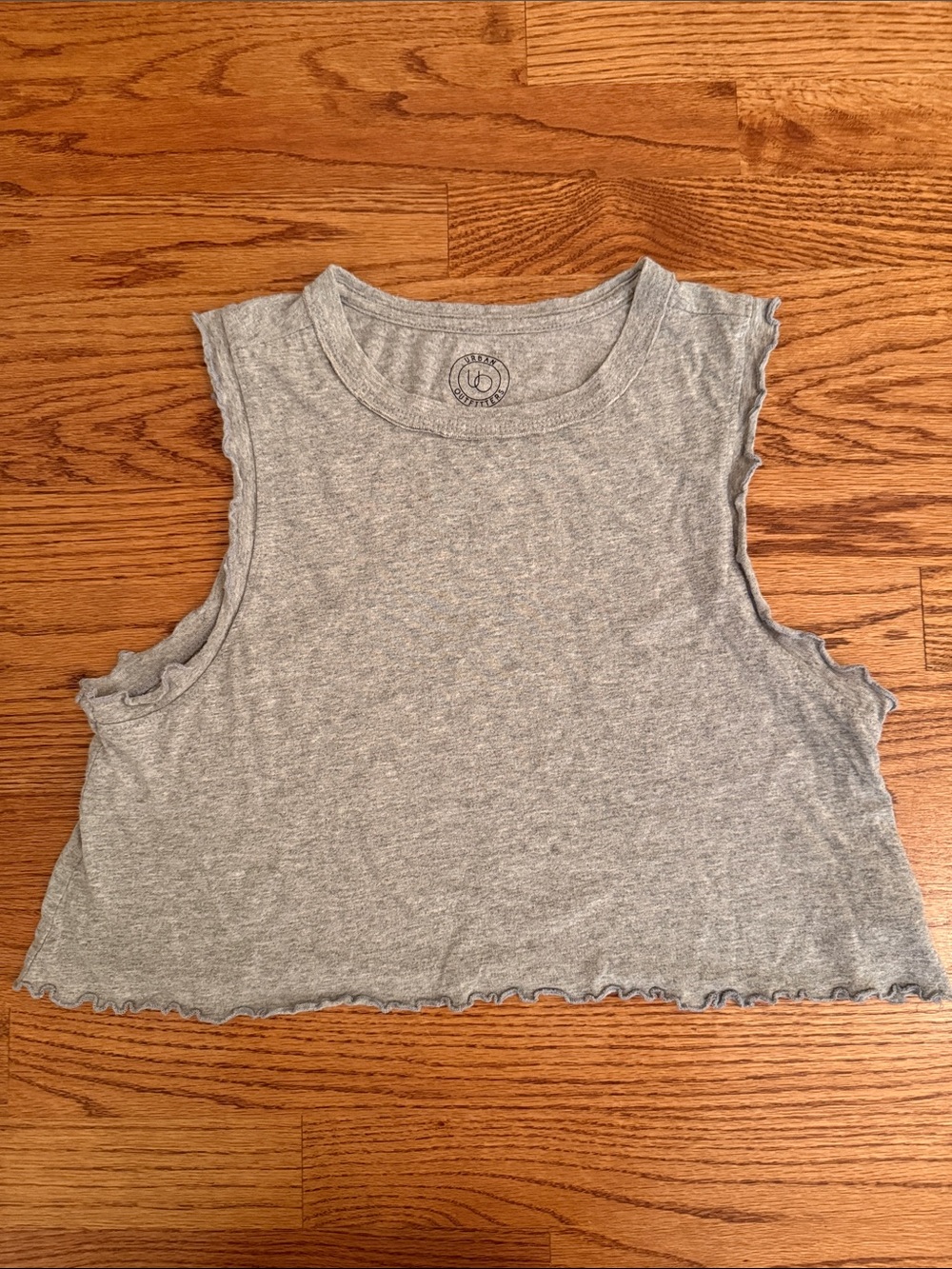Urban Outfitters Light Gray Sleeveless Crop Tank